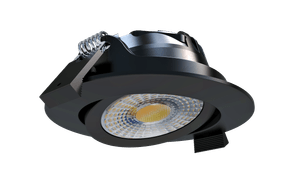 Perfy 68, Einbauspot, Ø82mm, 600-800lm, DALI, Kristalllinse, Schwarz