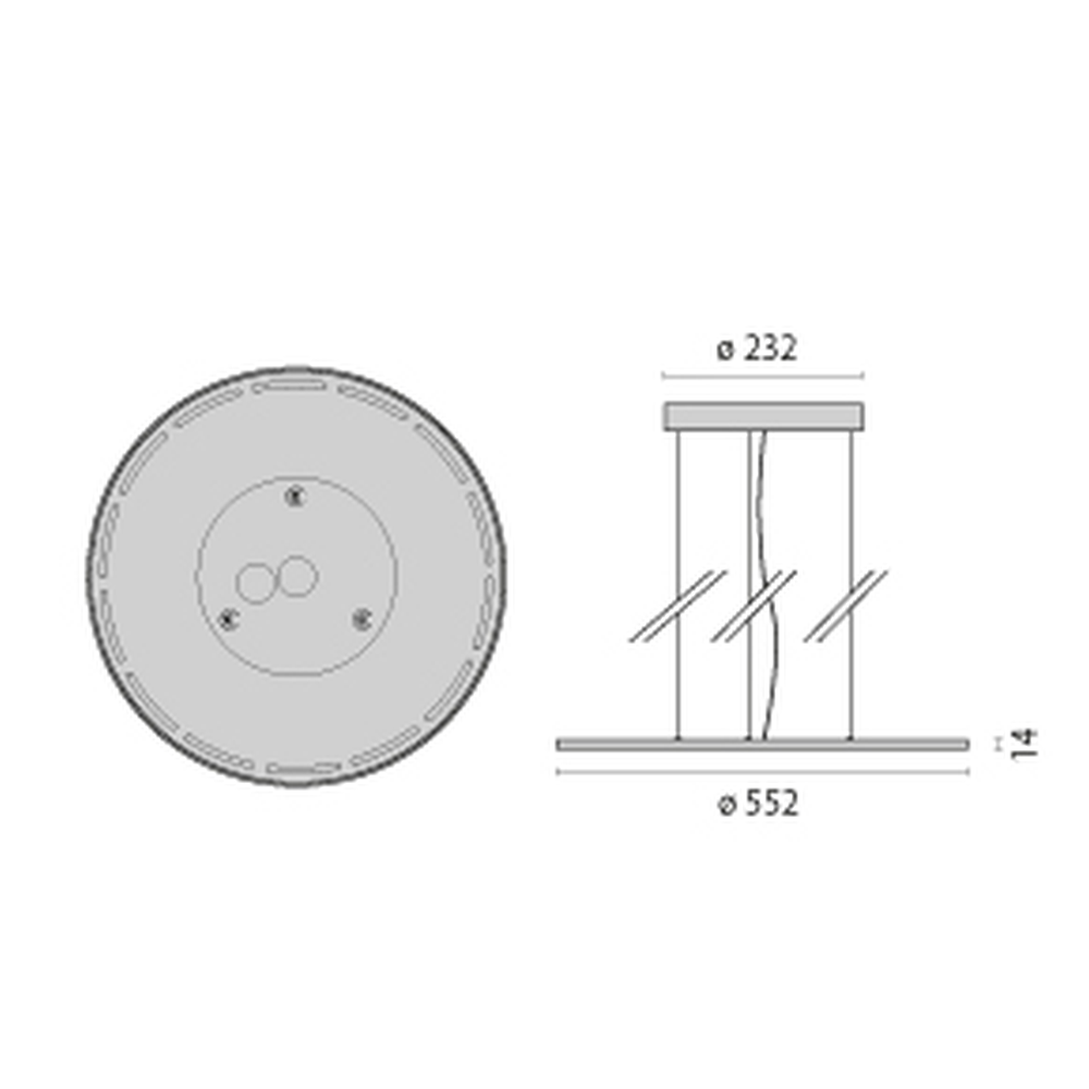 FL Round 555, Pendelleuchte