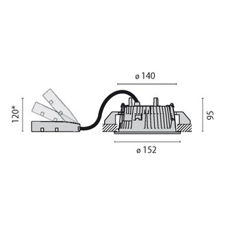 DL150LED SB 17 C/EW 840 WH9016 DALI OP - 1