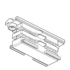 Stossverbinder zu Stromschiene, grau