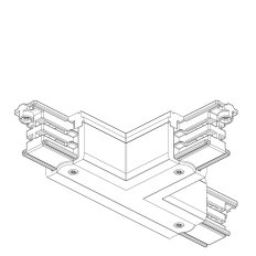 T-Verbinder rechts zu Stromschiene, weiss