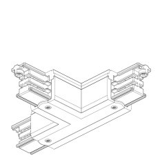 T-Verbinder links zu Stromschiene, grau