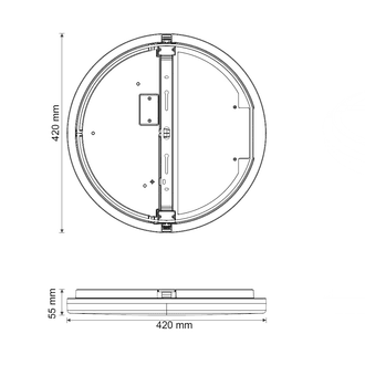 CLEOS, Wand- und Deckenleuchte, Ø 420 mm, 3800 lm - 1